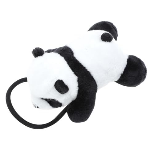 MOTHNUR Plüsch Panda Haargummi Haarschmuck Cartoon Haarband Mädchen Elastisch Schonend Hautfreundlich Niedliches Accessoire für Pferdeschwanz und Dutt von MOTHNUR