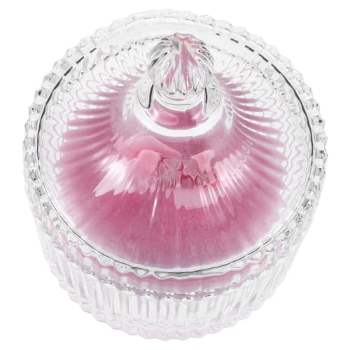 MOTHNUR Puderquaste Mit Quaste Für Damen Großer Puderquaste Aus Plüsch Puderbehälter Aus Glas Für Körperpuder Flauschiger Puff Für Gesicht Und Foundation von MOTHNUR