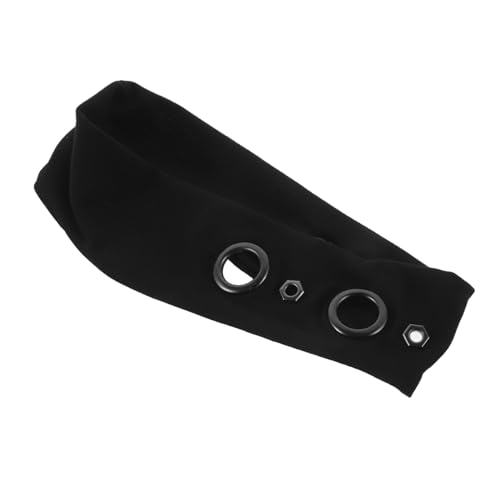 MOTHNUR Punk Stirnband Elastisch mit Hohlen Ösen Weites Schwarzes Haarband für Workout Musikfestivals Rockpartys und Alltag Stretch Kopfband für Sicheren Sitz und Stylischen Punk Look von MOTHNUR