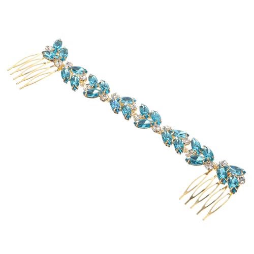 MOTHNUR Rhinestone Haarspange Brautschmuck mit Farbigen Glassteinen Eleganter Haarkamm für Hochzeit Party Haarnadel DIY Haarschmuck Zubehör in Goldbasis von MOTHNUR