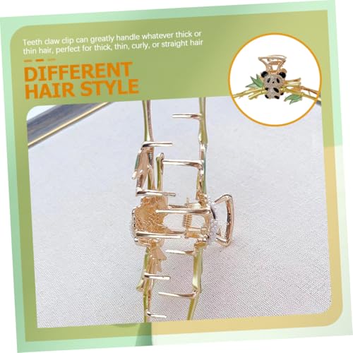 MOTHNUR Rhinestone Panda Haarklammer Damen Strass Haarklammer für Dünnes und Dickes Haar Eleganter Haarschmuck Krallenklammer für Alltag Party und Festliche Anlässe von MOTHNUR