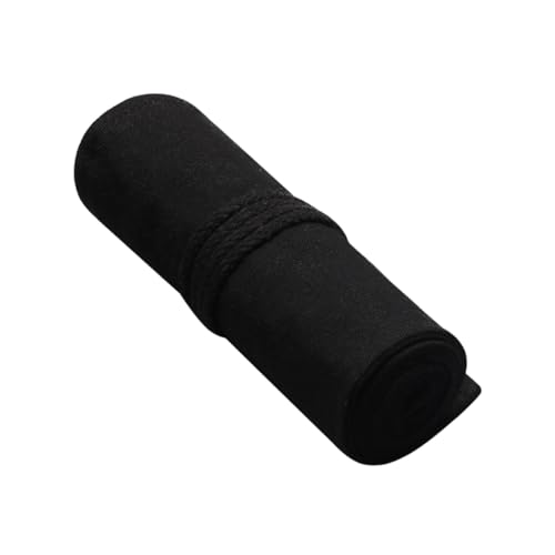 MOTHNUR Rollbare Leinwand Stifterolle Fächer Großes Fassungsvermögen Tragbare Bleistiftrolle mit Schnurverschluss Canvas Federmäppchen für Künstler Marker Pinsel Praktischer Stifte von MOTHNUR