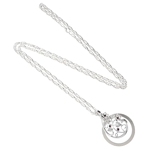 MOTHNUR Silberne Wasserfall Blumen Lupe Halskette Fache Vergrößerung Leselupe Schmuckanhänger für Damen Vielseitig Tragbar Modisches Accessoire von MOTHNUR
