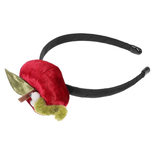 MOTHNUR Simuliertes Haarband Mit Apfelroten Früchten, Bezauberndes Apfel-haar-accessoire Aus Samt Für Weihnachtsfrauen Und Mädchen von MOTHNUR