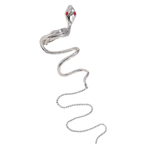 MOTHNUR Snake Haarclip mit Kette und Strass Dekorativer Pferdeschwanz clip für Langes Haar Metallischer Haarschmuck für Damen und Teenager Einzigartiges Design Bequem und Strapazierfähig von MOTHNUR
