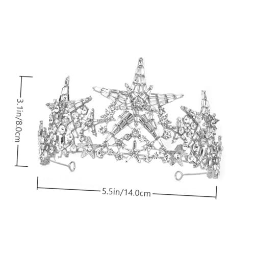 MOTHNUR Strass Diadem Haarschmuck Hochzeit Alloy Crown Haarband mit Funkelnden Kristallen für Braut Party Geburtstag und Festliche Anlässe Damen und Mädchen Geeignet von MOTHNUR
