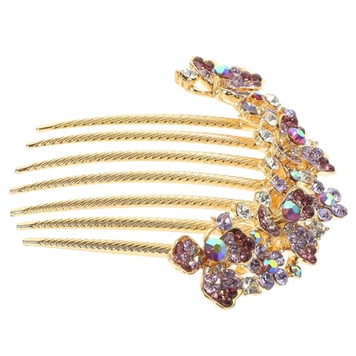 MOTHNUR Strassbesetzter Haarkamm für Damen Funkelnder Brautschmuck Seitlicher Haar Accessoire Eleganter Haarkamm für Hochzeiten und Festliche Anlässe Einfach zu Tragen und Vielseitig von MOTHNUR