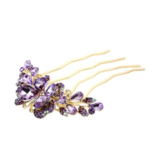 MOTHNUR Strassbesetzter Haarreif mit Stabilem 4 zahn design Funkelnder Kristall haarkamm für Bräute Elegante Hochzeits haarspange Vielseitiger Haarschmuck für Damen und Besondere Anlässe von MOTHNUR