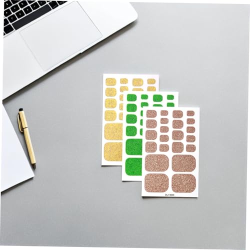 MOTHNUR Teiliges Wasserdichtes Zehennagel Sticker Selbstklebende Atmungsaktive Nagelwraps mit Glitzer Strapazierfähige Fußnagel Dekoration für Frauen und Mädchen Einfach Anzuwenden von MOTHNUR