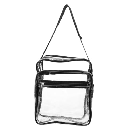 MOTHNUR Transparente PVC Umhängetasche Damen Wasserabweisend Reise Schultertasche mit Sicherem Verschluss Praktische Aufbewahrungstasche für Kosmetik und Alltagsgegenstände von MOTHNUR