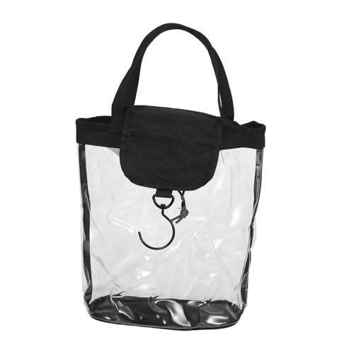 MOTHNUR Transparente wasserdichte Kosmetiktasche mit Tragegriff Großer Kulturbeutel für Reisen Camping Fitnessstudio und Strand PVC Waschbeutel für Männer und Frauen Robust und Vielseitig von MOTHNUR