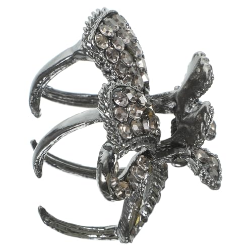 MOTHNUR Vintage Haarklammer Damen mit Strasssteinen Mittelgroße Haarklammer für Pferdeschwanz und Dutt Eleganter Haarschmuck für Frauen und Mädchen Praktischer Ponytail Halter für Alltag von MOTHNUR