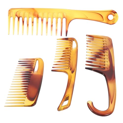 MOTHNUR Vintage Herren Haarkamm Kunststoff Kamm mit Breiten Zähnen Doppelseitiger Stylingkamm für Männer Tragbar Bequem zu Halten für Schnelles Entwirren und Glattes Haarstyling von MOTHNUR
