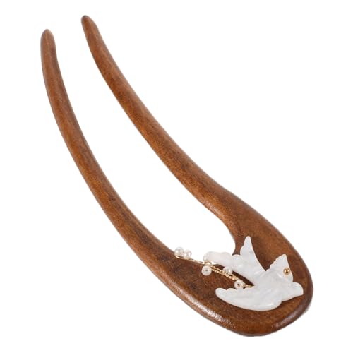 MOTHNUR Vintage Holz Haarpin U förmige Haarnadel für Damen Eleganter Haarstab aus Natürlichem Holz Stabiles Haarschmuck accessoire für DIY Hochsteckfrisuren und Klassische Frisuren von MOTHNUR