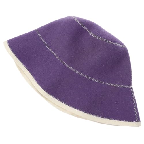 MOTHNUR Wiederverwendbarer Sauna hut aus Absorbierender Wolle Hitzebeständig Große Saunamütze für Herren Trocknet Haare Schnell Praktischer Falthaken für Sauna und Dampfbad von MOTHNUR