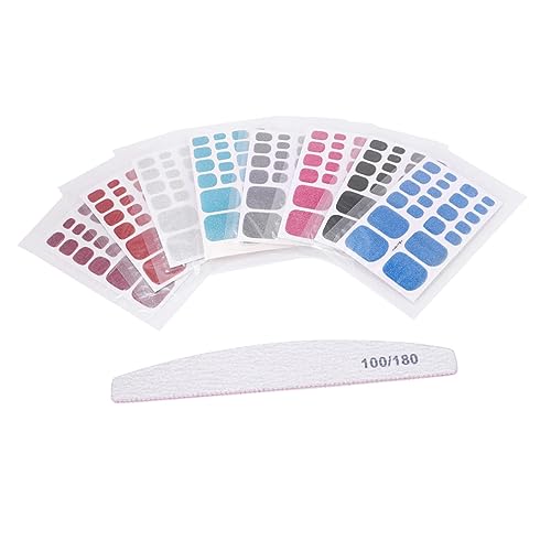 MOTHNUR Zehennagel-aufkleber-packung 8 Blätter Nagelstreifen Für Frauen Und Mädchen Nageldekor Sicheres Material von MOTHNUR