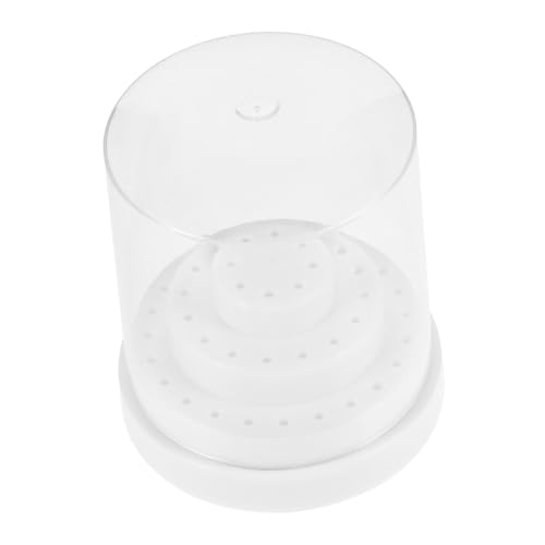 MOTHNUR Nail Drill Bits Aufbewahrungsbox Fächer Staubdichter Kunststoff Organizer Für Nagelbohrer Praktische Halterung Für Nail Art Leicht Und Tragbar von MOTHNUR