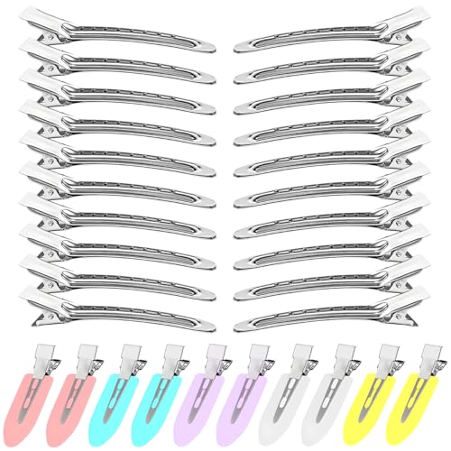 MOTIBACK 30 Stück Haarspangen Damen, Nahtlose Haarspange, Haarklammern Friseurbedarf, Haarspangen Silber Haarclips Metall Haarspangen für Haarklammer Damen Spangen Friseursalon Mädchen Haarstyling DIY von MOTIBACK
