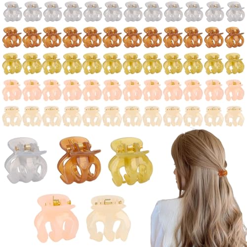 MOTIBACK 60 Stück Mini Haarklammer, Beige, Gelb, Braun, Kleine Haarspange für Frauen und Mädchen, Non slip Design, Leichtes Material MOTIBACK 60 Stück Mini Haarklammer, Beige, Gelb, Braun, Kleine Haarspange für Frauen und Mädchen, Non slip Design, Leichtes Material von MOTIBACK
