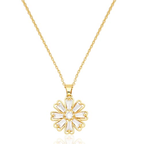MOTIBACK Ketten für Damen Damen-Halskette aus Gold mit Schlichtem, Frischem Blumenmotiv Modischer Diamant-Halsschmuck Verstellbare Schmuck-Halskette von MOTIBACK