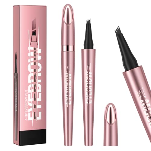 MOTIBACK Roségoldfarbener flüssiger Augenbrauenstift – Schwarz – 04 von MOTIBACK