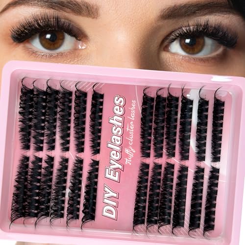 MOTIBACK Wimpern Extensions Set - 216 Pcs DIY Lash Extension Set mit 10-16 mm für Damen | Selbstklebende Künstliche Wimpern | Wiederverwendbare Cluster Lashes in 80D MOTIBACK Wimpern Extensions Set - 216 Pcs DIY Lash Extension Set mit 10-16 mm für Damen | Selbstklebende Künstliche Wimpern | Wiederverwendbare Cluster Lashes in 80D von MOTIBACK