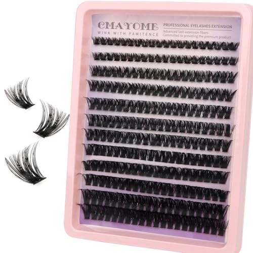 MOTIBACK Wimpern Extensions Set - 240 Pcs DIY Lash Extension Set mit 10-18 mm für Damen | Selbstklebende Künstliche Wimpern inkl. Wimpernkleber, Präzisionspinzette, Applikator & Bürste-392 von MOTIBACK