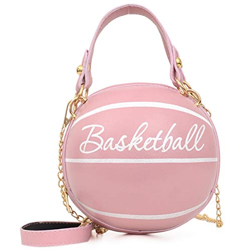 Motiv Life Umhängetasche in Form eines Basketballs, für Damen, kleine Abendtasche, aus PU-Leder, für Mädchen, Mehrfarbig - Rosa - Größe: Basketball von MOTIVE LIFE