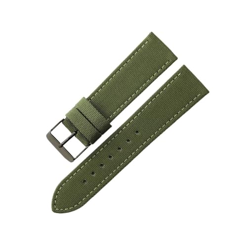 MOTMKUKPAM Klettern Handgelenk Fit for Breitling Fit for Seiko Fit for Rolex Fit for Casio Canvas Nylon Armband 20mm 22mm(Green-Black-K1,20mm) von MOTMKUKPAM