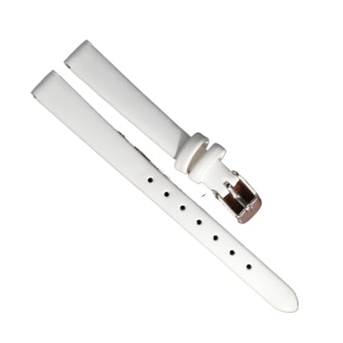 MOTMKUKPAM Lederarmband for Uhren 8 mm 10 mm 12 mm 14 mm 16 mm 18 mm 20 mm 22 mm 24 mm Lederarmband for Uhren(White,16mm) von MOTMKUKPAM