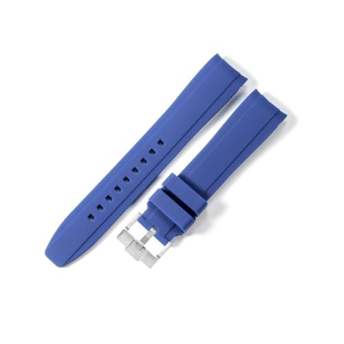 MOTMKUKPAM Passend for Mido. Passend for Rolex. Passend for Tudor. Gummi-Silikon-Armband. Passend for Citizen. Passend for Tissot. Passend for Seiko(Sky Blue-Steel-K14,20mm) von MOTMKUKPAM