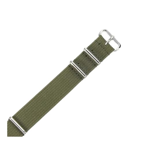 MOTMKUKPAM Verschlüsselung Nylon Armband Herren Fit for Rolex Fit for Omega Fit for Tudor Fit for Seiko Canvas Uhrenarmband 20mm 22mm(Army Green-Steel,18mm) von MOTMKUKPAM