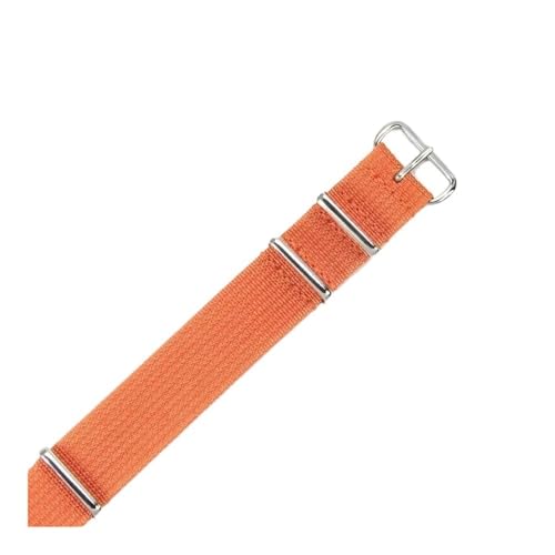 MOTMKUKPAM Verschlüsselung Nylon Armband Herren Fit for Rolex Fit for Omega Fit for Tudor Fit for Seiko Canvas Uhrenarmband 20mm 22mm(Orange-Steel,22mm) von MOTMKUKPAM