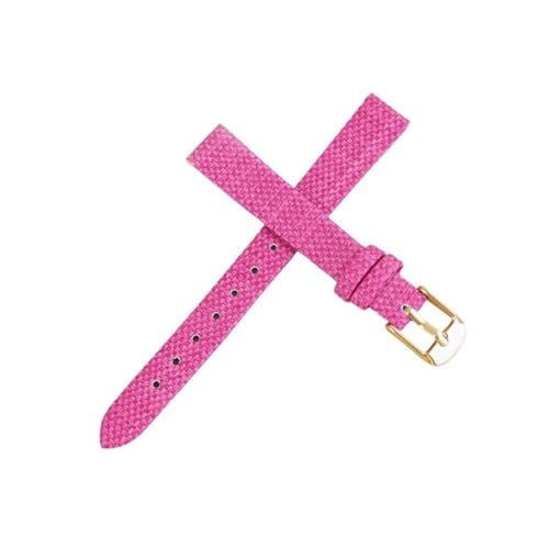 Vintage Retro Denim Nylon Uhrenarmband Canvas Band 10 12 14 16 18 20mm 22mm Armband Wristbelt Passend for Samsung Passend for Amazfit Passend for Huawei(Rose red-rose,10mm) von MOTMKUKPAM