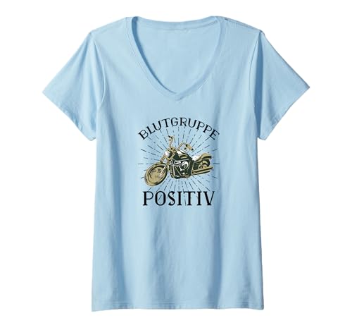 Damen Motorrad Biker POSITIV Motorradfahrer Motorrad T-Shirt mit V-Ausschnitt Damen Motorrad Biker POSITIV Motorradfahrer Motorrad T-Shirt mit V-Ausschnitt von MOTOCROSS Motorrad Motor Cross Geschenke Designs