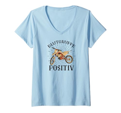 Damen Motorrad Motocross POSITIV Motorradfahrer Motorrad T-Shirt mit V-Ausschnitt Damen Motorrad Motocross POSITIV Motorradfahrer Motorrad T-Shirt mit V-Ausschnitt von MOTOCROSS Motorrad Motor Cross Geschenke Designs