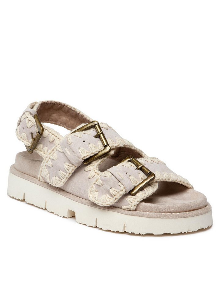MOU Mou Damen Sandalen MOU-SW461003A NEW BIO # 02 - MIT SCHNALLE KREIDE Gr Sandale von MOU