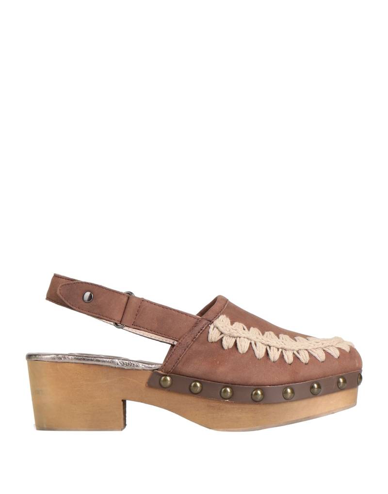 MOU Mules & Clogs Damen Hellbraun von MOU