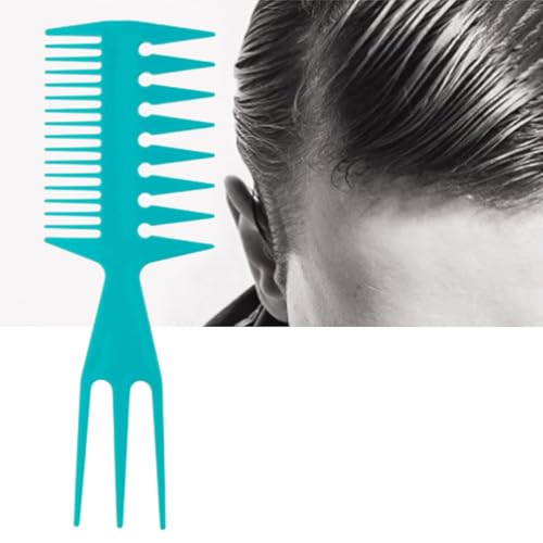 MOUMOUTEN Breiter Kamm, Herrenfriseur Stylingkamm für Frauen Reduziert Haarbruch von langem, nassem oder lockigem Haar (Blau) von MOUMOUTEN