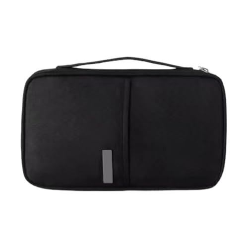 MOUMOUTEN Passport Wallet Holder, Waterproof Protective Cover Travel Pouch Passport Holder für Frauen und Männer mit Mehreren Fächern für Karten und Geld (Schwarz S) von MOUMOUTEN