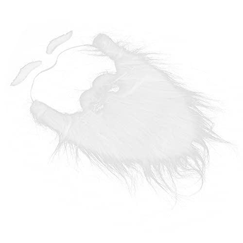 Santa Bart und Augenbrauenset, weißer langer gefälschter Bart mit einstellbarem Gummiband für Weihnachtspartykostüm 10.2x8.7x0.4 Zoll von MOUMOUTEN