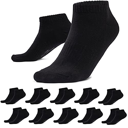 MOUNTREX Sneaker Socken Damen & Herren (10 Paar) Kurze Socken, Sneakersocken - Schwarz, 35-38 von MOUNTREX