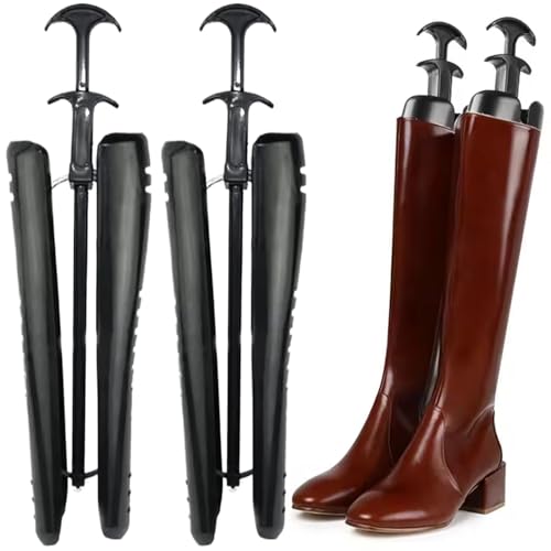 MOUNTTU 2-teiliger Stiefelspanner, verstellbare Overknee-Stiefeleinlagen aus Kunststoff mit Luftlöchern, 12 Zoll praktischer Schuhspanner mit hervorragender Unterstützung für Damen- und Herrenschuhe MOUNTTU 2-teiliger Stiefelspanner, verstellbare Overknee-Stiefeleinlagen aus Kunststoff mit Luftlöchern, 12 Zoll praktischer Schuhspanner mit hervorragender Unterstützung für Damen- und Herrenschuhe von MOUNTTU