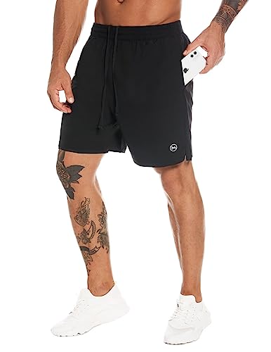 Herren 2-in-1 Workout Laufshorts 7" Schnell trocknende Athletic Shorts mit Liner Gym Trainingsshorts für Männer von MOVEUP