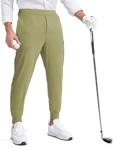 MOVEUP Herren Stretch Golf Sweatpants Hose mit Reißverschluss Taschen Tapered Athletic Joggers Track Workout Hose von MOVEUP