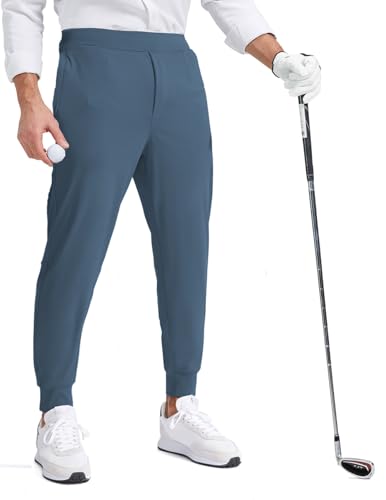 MOVEUP Herren Stretch Golf Sweatpants Hose mit Reißverschluss Taschen Tapered Athletic Joggers Track Workout Hose von MOVEUP