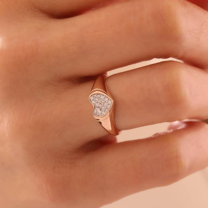 14K Gold Und Diamant Siegelring - Eleganter Geschenkschmuck Für Männer & Frauen von MOVHANDMADE