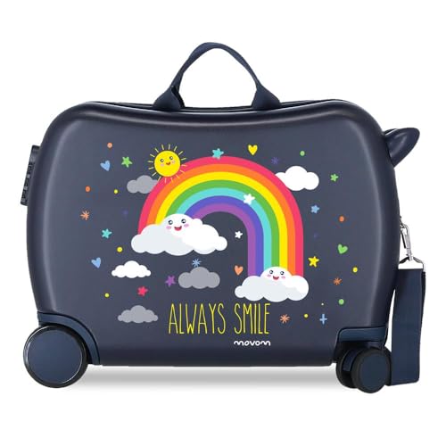 MOVOM Mädchen Arcoiris Always Smile Kinderkoffer, Blau, 50x39x20 cm von MOVOM