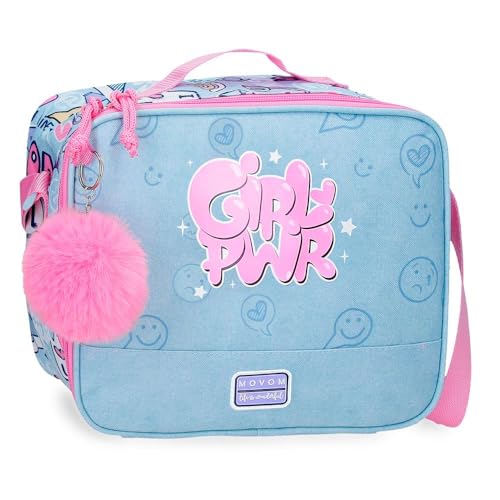 MOVOM Power Girl Messenger-Tasche, isoliert, Blau, 25 x 21 x 11 cm, Polyester von MOVOM