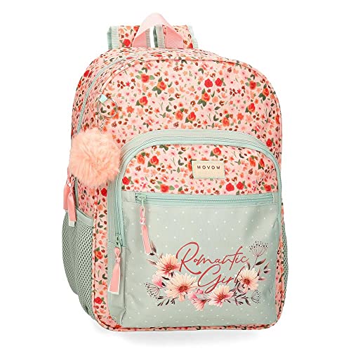 Movom Romantic Girl Schulrucksack Anpassbar an Trolley Multicolor 30x38x12 cm Polyester 13.68L von MOVOM